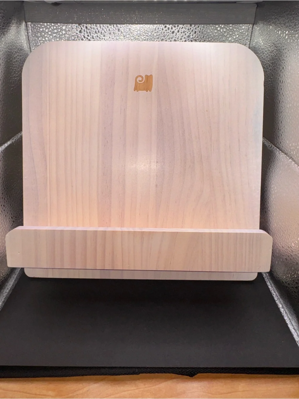Wooden cookbook stand